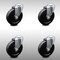 Service Caster 5 Inch SS Soft Rubber Wheel Swivel Bolt Hole Caster Set SCC-SSBH20S514-SRS-4 - alternate 1
